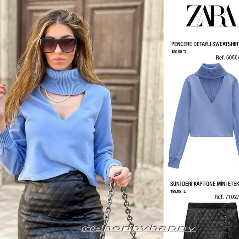 ZARA CUT OUT SWEATSHIRT. Bloggers favorite.